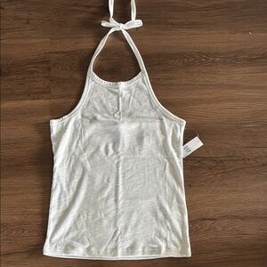 NWT Gap Ribbed White Halter Top